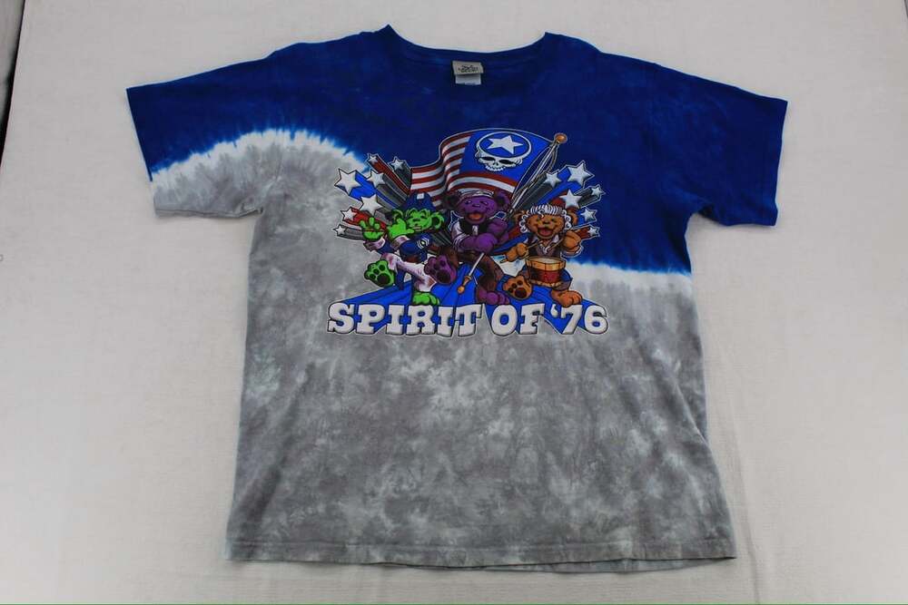 Liquid Blue Grateful Dead Spirit Of 76 Tie Dye T-Shirt Medium